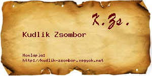 Kudlik Zsombor névjegykártya